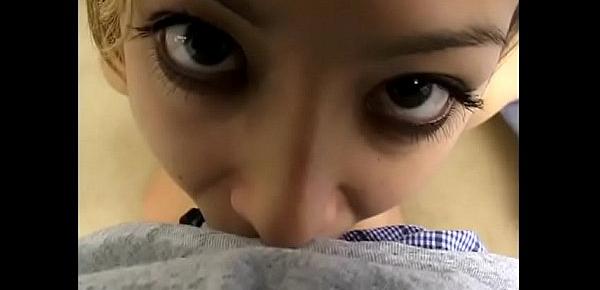  Pretty latina slut Kat Kiss gets great plesure when feels warm cum on her arse after nice BJ